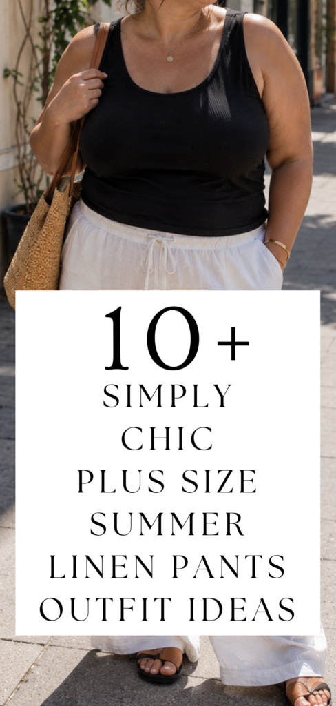 17 Plus Size Summer Linen Pants Outfit Ideas (Chic, Comfortable & Effortlessly Stylish ☀️🤍)
