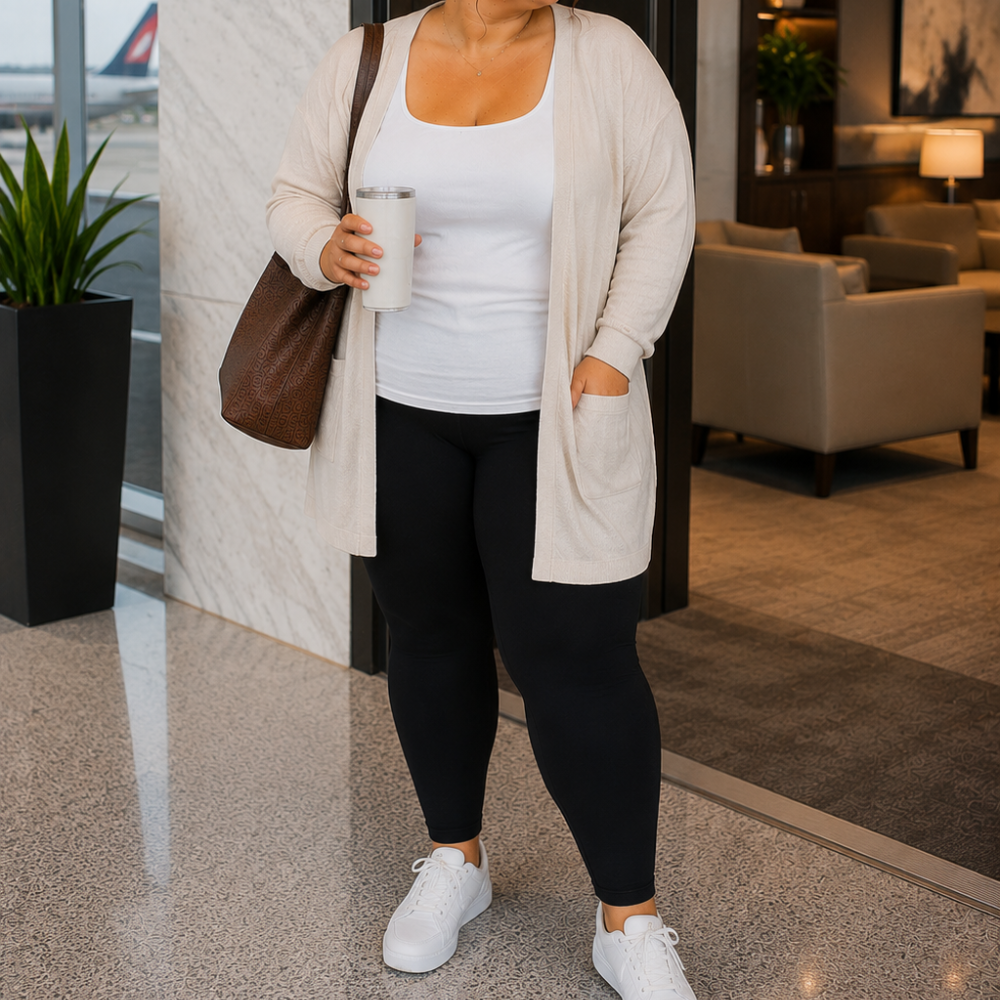 15 Plus Size Summer Airport Outfit Ideas (Chic, Comfortable & Travel-Ready🤍)
