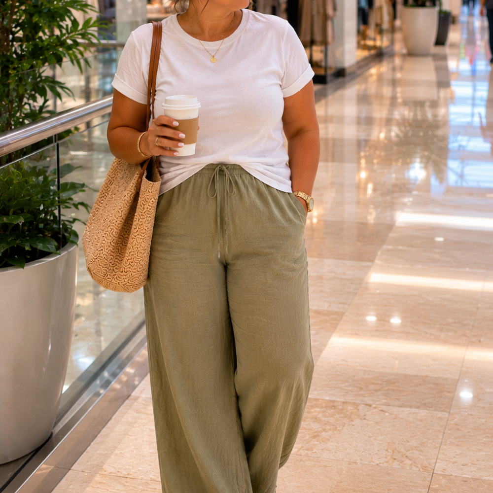 Plus Size Summer Linen Pants Outfit Ideas