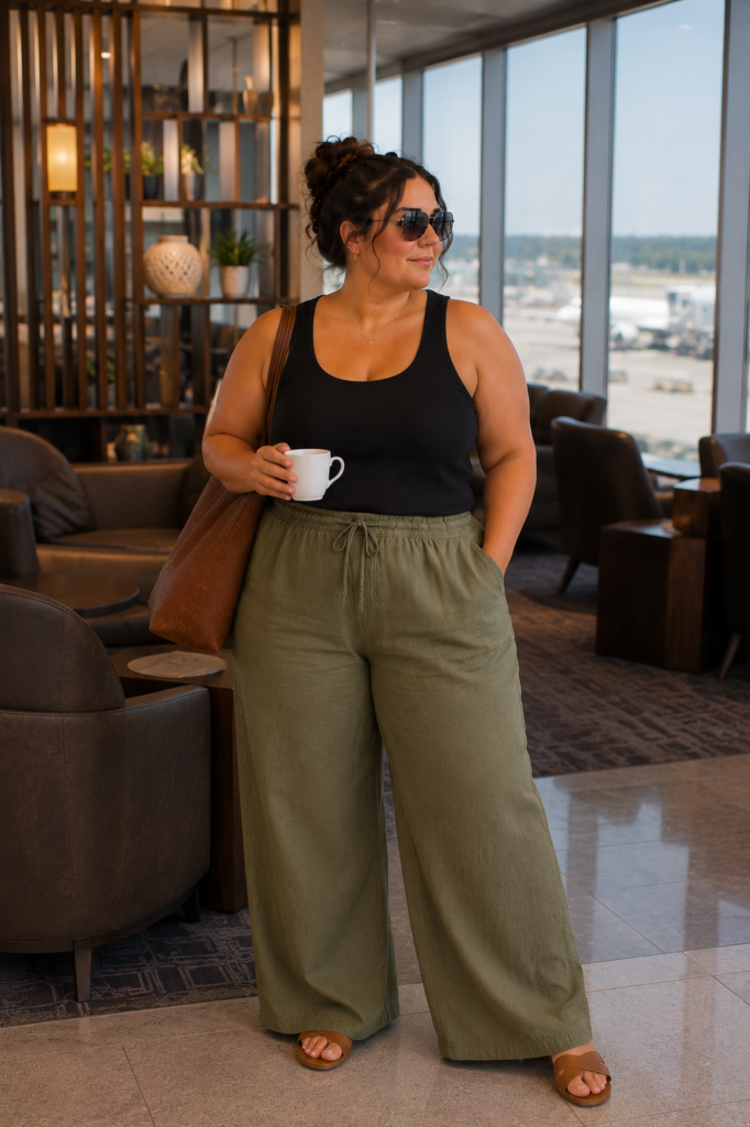plus size summer airport outfit ideas