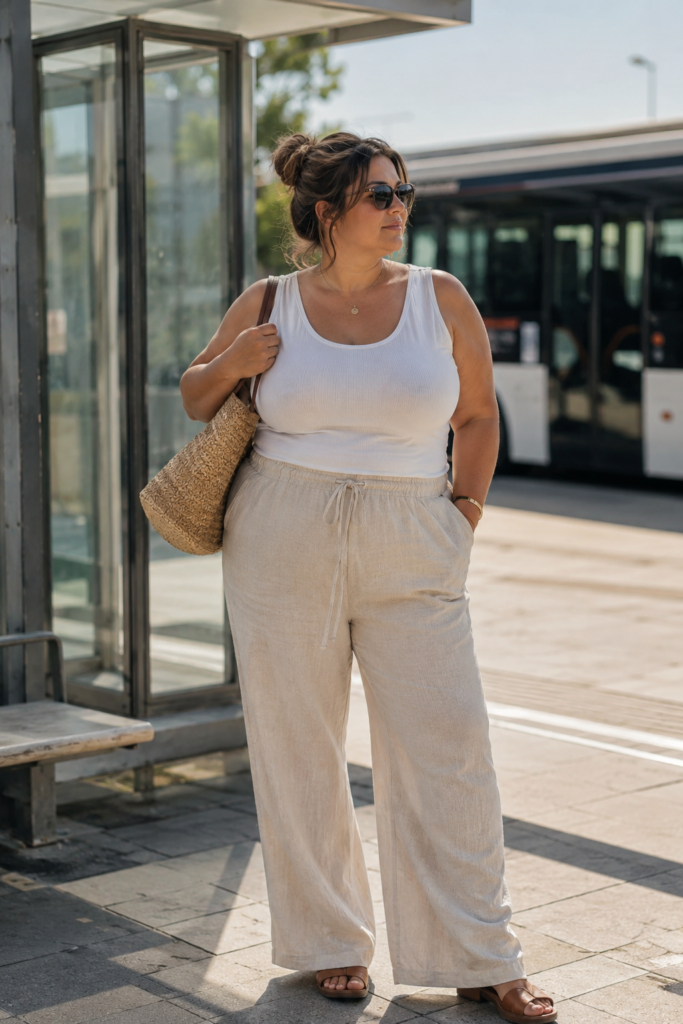 17 Plus Size Summer Linen Pants Outfit Ideas (Chic, Comfortable & Effortlessly Stylish โ๏ธ๐ค)